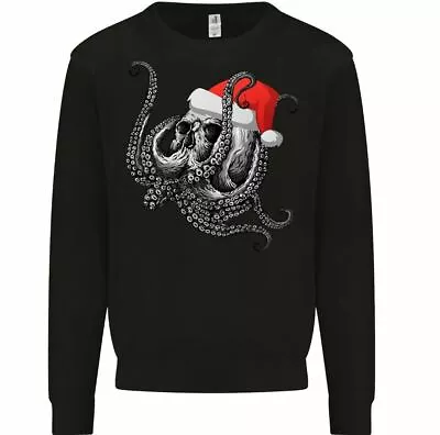 Buy Christmas Cthulhu Skull Sweatshirt Kraken Octopus Scuba Diver Diving Biker Top • 21£
