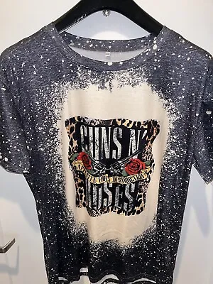 Buy NWOT Guns N Roses Appetite For Destruction All Over Splatter Print T-Shirt XL • 8.97£