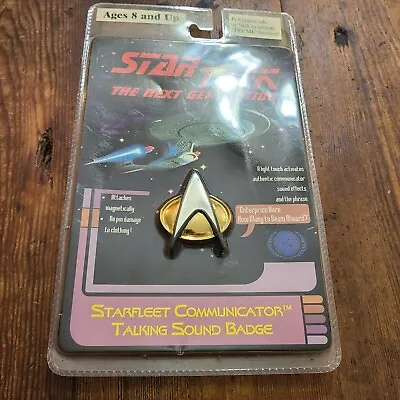 Buy Vintage Star Trek Next Gen Starfleed Commiunication Talking Badge 1996 New !!!!! • 21.22£