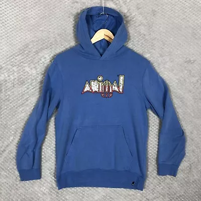 Buy ANIMAL Hoodie Youth 13-14 Years Blue Pullover Spell Out Logo  • 11.16£