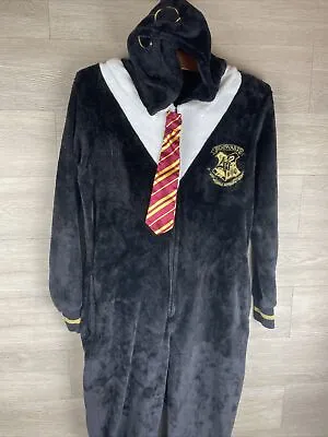 Buy Harry Potter  Pajamas Gryffindor Jumpsuit S 4-6 Hooded Warm Fleece Unisex • 16£