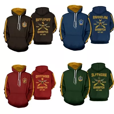 Buy Women Men Harry Potter Hoodies Sweatshirt Hooded Top Pullover Jumper Coat Gifts • 21.19£