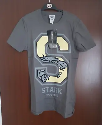 Buy Game Of Thrones Stark Grey Patterened T-Shirt Gildan NEW Size S • 9.99£