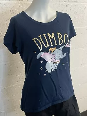 Buy Navy Blue Disney Dumbo T Shirt Size UK 8-10 • 3.50£