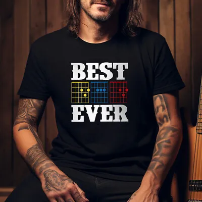 Buy Best Dad Chords Ever T Shirt Musician Guitar Rock Band Bass Electric Gift Top • 13.99£