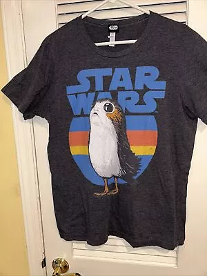 Buy Star Wars Last Jedi Porg Logo Graphic T-Shirt Size L Dark Gray • 9.45£