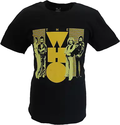 Buy Mens Black Official The Who Yellow Band Shot T Shirt • 16.99£