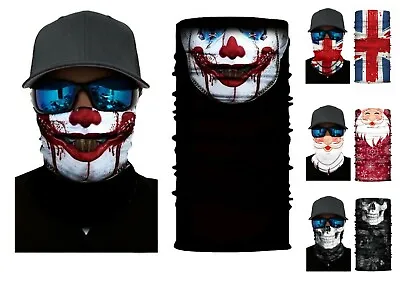 Buy Seamless Bandana Face Covering Mask Biker Gaiter Tube Snood Scarf Neck Cover UK • 3.90£
