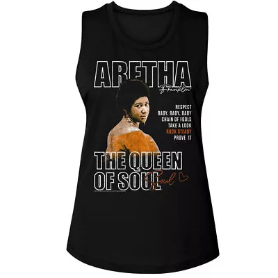 Buy Aretha Franklin The Queen Of Soul Chain Of Fools Women's T Shirt Music Merch • 26.50£