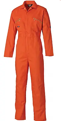 Buy Dickies WD4839 Redhawk Overall Zip Front Coverall Boiler Suit WD4839 | Orange • 21.95£