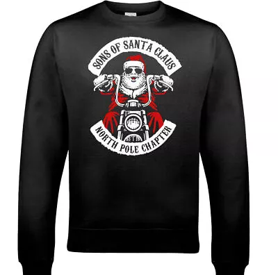 Buy Christmas Biker Jumper Sons Of Santa Claus Anarchy Mens Motorcycle Sweatshirt  • 17.99£