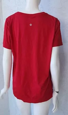 Buy Lululemon Red Swiftly Tech Relaxed Fit Short Sleeve Shirt Size 10 • 38.52£