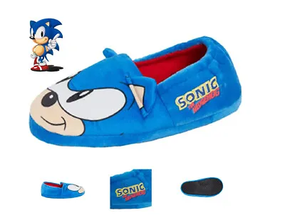 Buy Boys Kids Sonic The Hedgehog Slippers Soft Slip On Size 10 11 12 13 1 2 3 Gaming • 9.99£