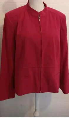 Buy Ewm Soft Suede Burgundy Classic Jacket Size 20. • 12£