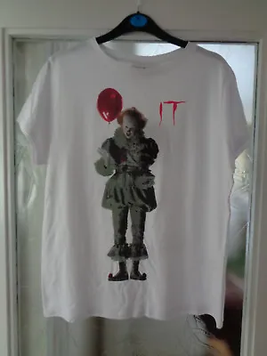 Buy 👕 OFFICIAL STEPHEN KING'S IT / PENNYWISE T-SHIRT (Primark Women's MEDIUM) NEW! • 5£