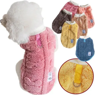 Buy Fleece Dog Clothes Jacket Coat Winter Warm Puppy Kitten Pullover Pet Vest Bear • 4.79£
