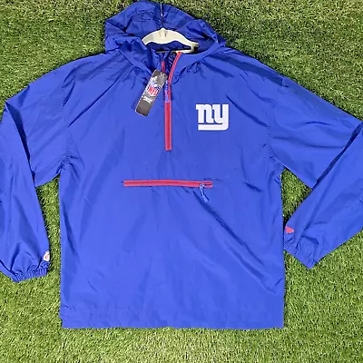 Buy New York Giants Jacket Mens L Blue American Football NFL Windbreaker USA Zip NY • 29.99£