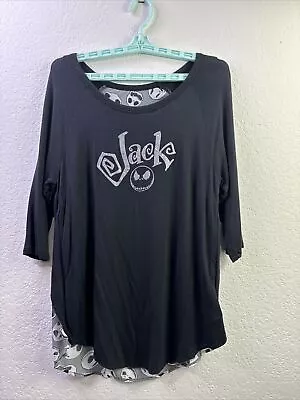 Buy Nightmare Before Christmas Jack Skellington Womens T Shirt Large Black Disney • 13.28£