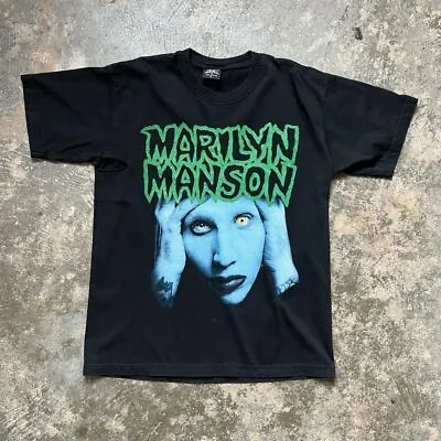 Buy Vintage Thrashed 90’s Marilyn Manson T-shirt Large • 55£
