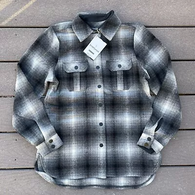 Buy Smartwool Women's Size XS Checkered Anchor Line Merino Wool Shirt Jacket Gray • 56.83£