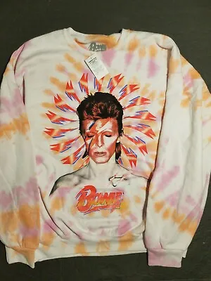 Buy New! David Bowie Stardust Heavy Oversized S/m Licensed Tie Dye Pullover Hoodie • 94.79£