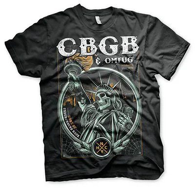 Buy Officially Licensed CBGB - Statue Of Underground Rock Men's T-Shirt S-XXL Sizes • 19.53£
