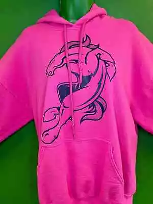 Buy NFL Denver Broncos Gildan Pink Alt Logo Hoodie Unisex Large • 21.99£