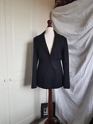 Buy Karen Millen Black Gothic Jacket Blazer Steampunk Victorian Embroidered Size 12 • 29.99£
