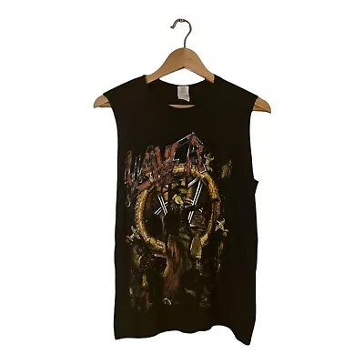 Buy GILDAN Slayer  Band Vest T-Shirt Black Sleeveless Size S • 22.99£