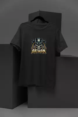 Buy  Gotham's Dark Knight Inked Skull T-Shirt | DC Comics Inspired Tee | Batman Cart • 24.99£