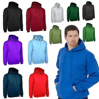 Buy Men's Plain Hoodie Size XS To 6XL Hooded Sweatshirt Regular 280gsm • 15.95£