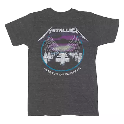 Buy Metallica Master Of Puppets Mens Band T-Shirt Grey Crew Neck S • 11.99£