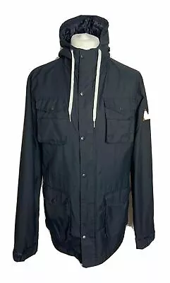 Buy Mens Enzo Nine Nine 8 Navy Blue Lightweight Hooded Slim Fit Jacket Size: 4 (MED) • 16.99£