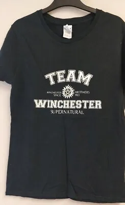 Buy Supernatural Team Winchester Tshirt Black Gildan Size Medium • 4£