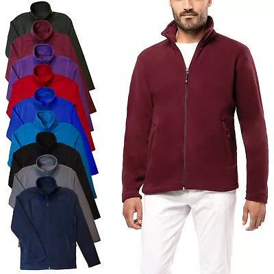 Buy Kariban Mens Fleece Jacket Full Zip Up Heavy Outdoor Warm Polar Anti Pill Work  • 12.99£