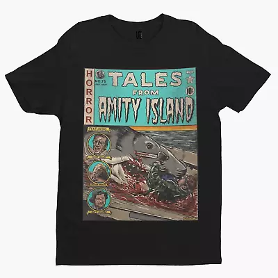 Buy Tales Of Amity Island T-shirt - Movie Poster 70s 80s Shark Movie Film Retro JAWS • 10.79£