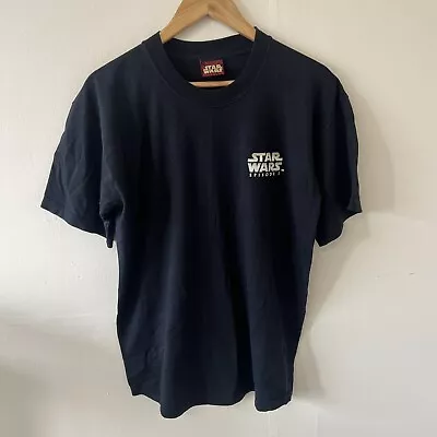 Buy Star Wars Episode 1 The Phantom Menace Logo Black T-Shirt 1999- Promo? Medium • 29.95£