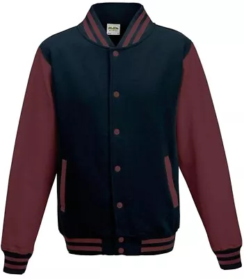Buy Brand New Awdis Varsity Jacket. Navy Blue & Burgundy. Small, Medium Or Large • 16£