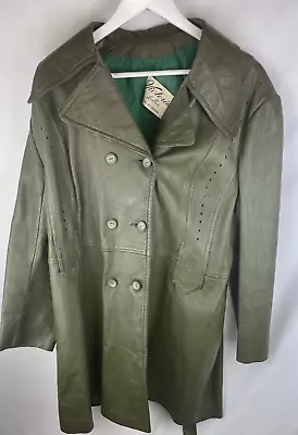 Buy Victoria Leather - Green Leather Jacket - Excellent Used Condition • 35£