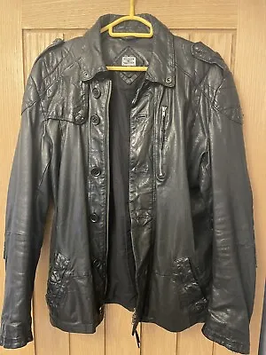 Buy Diesel Limited Edition Lamb Leather Jacket, Skull Detail Size Medium RRP £800 • 199£