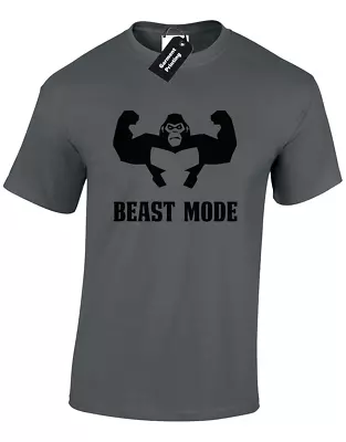 Buy Beast Mode Gorilla Mens T Shirt Gym Training Top  Fitness Bodybuilder Lifting • 8.99£