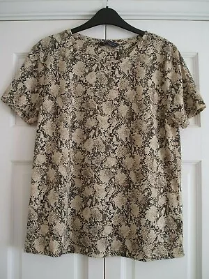 Buy BNWOT M&S COLLECTION Snakeskin Print T-Shirt Top Size UK 10 NEW • 4.99£