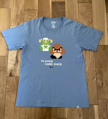 Buy Uniqlo UT Nintendo Mario Luigi Goomba Game Over Small S Mens Teens Boys T-shirt • 9.99£