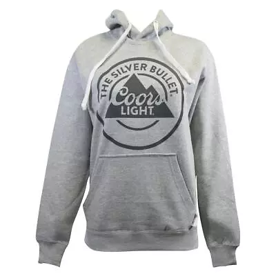 Buy Coors Light Women's Light Grey Hoodie The Silver Bullet Laced Pullover (S01) • 16.46£