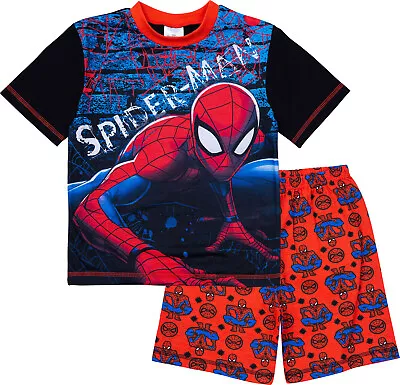 Buy Marvel Spiderman Boys Pyjamas, Short Summer Pyjamas Pjs, Official Merchandise • 9.99£