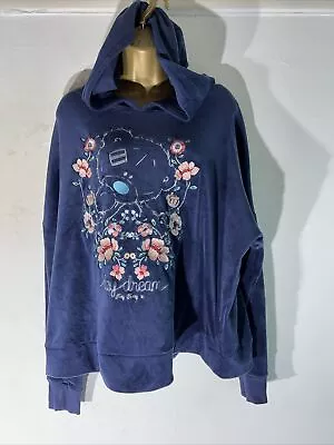 Buy Womens M&S Marks&spencer Plus Size Uk 20 Velour Tatty Teddy Pullover Hoodie • 14.99£