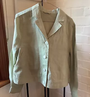 Buy And Other Stories Pale Green Linen Short Jacket. Size UK 12. • 22£