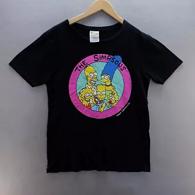 Buy The Simpsons Shirt Small Black Graphic Print Short Sleeve Cotton Mens • 8.12£