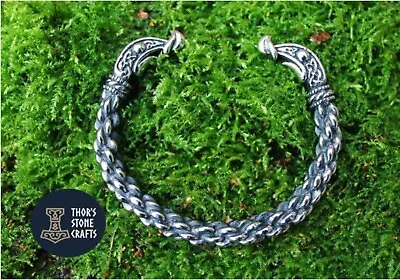 Buy Ragnar Viking Bracelet Stainless Steel Arm Ring Jewellery Bangle Cuff Norse • 37.99£