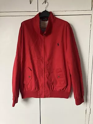 Buy Ralph Lauren Red Harrington Jacket Size Large (46” Chest) Tartan Lining  • 35£